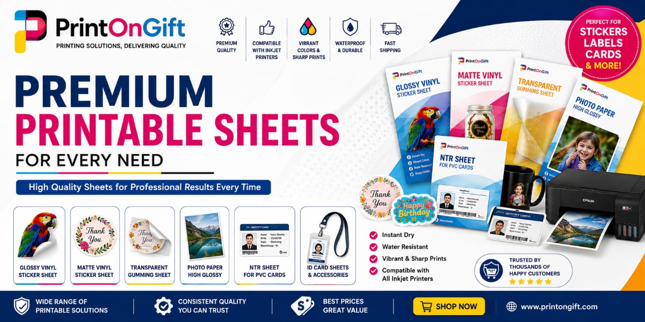 Both Side Printable Sheet for Inkjet Printer (A4)