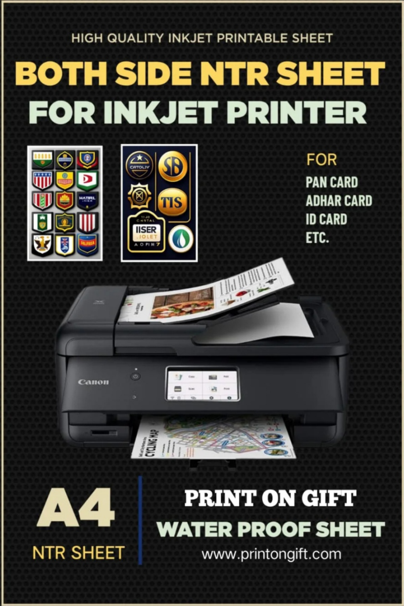 Both Side Printable Sheet for Inkjet Printer (A4)
