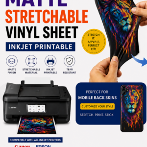 Matte Stretchable Vinyl Sticker Sheet for Inkjet Printer